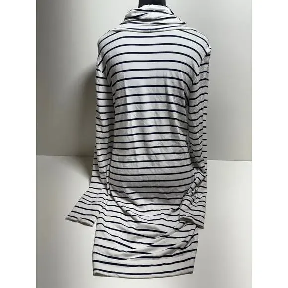 Lily Pulitzer Hillary Popover Bright White Navy Blue Dress UPF 50+ Stretch Sz L - Picture 2 of 8